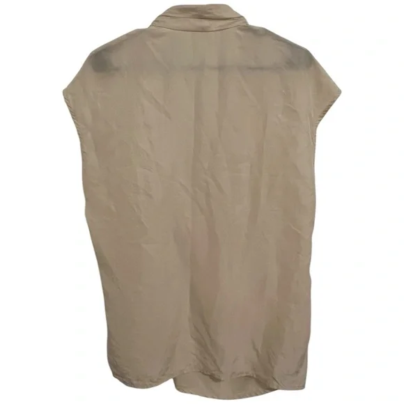 Vintage Apart 100% Silk Cream Drape Blouse - Picture 2 of 3